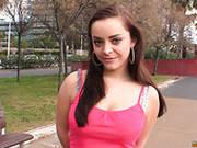 Kinky French Babe Liza Del Sierra Poses On Cam While Chilling In The Park