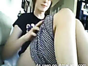 Cute Emo Bitch Shows Her Boobs Proudly On Webcam