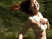 Tempting Japanese Cutie China Fukunaga Flashes Her Panties And Bikini