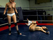 Slim Pale Wrestler Leyla Black Has A Fight With Horny Bitch