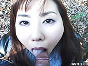 Ordinary Japanese Housewife Narumi Anzai Blowing Cock In The Park