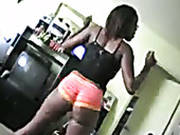 Bootylicious Black Babe Is Bouncing Her Rounded Bottom