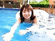 Appetizingly Looking Japanese Girl Riho Aitani In The Pool