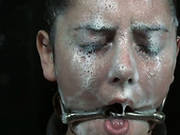 Bdsm Masters Wash Naked Sasha With A Dirt Floor Mop
