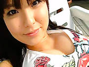 Busty Japanese Babe Miri Hanai Is Posing On Cam Showing Her Goodies