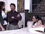 Sexed Gal Tia Cyrus In White Snow Stockings Seduces Cocky Dude