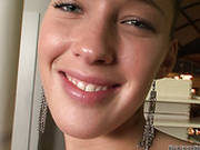 Charming Blonde Model Aleska B Strips Showing Off Her Sexy Body