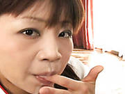 Playful Japanese Teen Ami Kitazawa Sucks Three Dicks In Turn