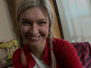 Sweet Teen Chick Emily Plays With A Fat Dildo