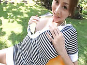 Frisky Pale Skin Busty Babe Anri Sugihara Stuns With Her Huge Melons