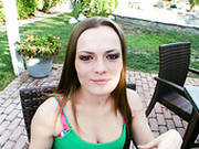Hungry For Cock Monica Rise Gets A Fat Sausage In Her Mouth On A Bbq