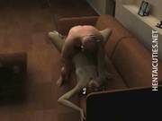 Pigtailed 3d Anime Chick Gives Blowjob