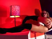 Hot Pair Of Glasses Masturbates In Her Room