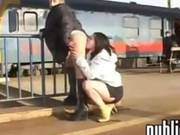 Young Lesbians Pissing Around In Public