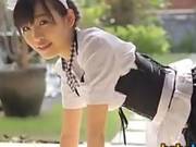 Naughty Japanese Maid Teases Her Panties