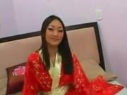 Skinny Asian Beauty In Red High Heels