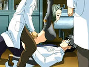 Bondage Hentai Foursome Hard Fucked By Doctors