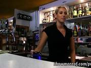 Amateur European Barmaid Lenka Pussy Railed For Some Cash