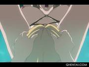 Tied Up Busty Hentai Slave Fucked In The Ass With A Strapon