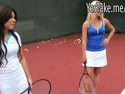 Two Slutty Blonde And Brunette Gfs Facialed In A Threesome Act