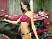 Village Beauty And Her Sexy Tractor