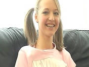 Pigtailed Babe Britney Austin Masturbating Her Pussy