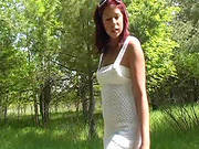 Outdoor Posing With Alluring Mature Redhead