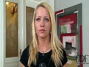 Nasty Blonde Takes Off Her Clotches
