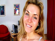 Smiling Blond With Cute Alluring Face
