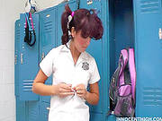 Amazing Angel With Pigtails Is Sucking Big Rod