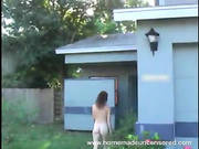 Hot Babe Naked In The Garden