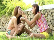 Lesbians Outdoor Licking Pussy