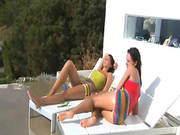 Lezzies Licking Bodies Outdoors