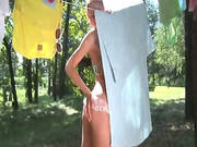 Natasha Jerks Off In The Garden