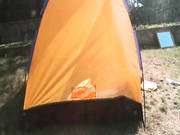 Nice Loly Jerking Off In The Tent