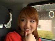 Redheaded Asian Babe Gives Sexy Slobbering Blowjob