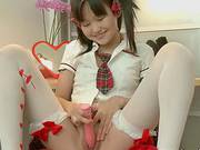 Adorable Asian Schoolgirl Pleases Her Own Pussy
