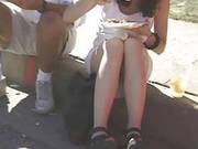 Upskirt Thin Panties