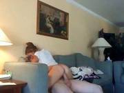 Amateur Couple Having Sex At Couch!