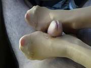 Best Nylon Foot Job Ever