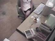 Hidden Security Spy Cam Caught Office Girl Masturbating