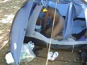 Footjob In A Tent