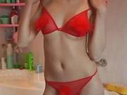 18yo Russian Teen In Red Lingerie Teasing
