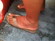 Candid Flip Flop Feet