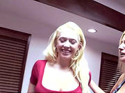 Kagney Lynn And Her Friends Have Fun With A Big Cock