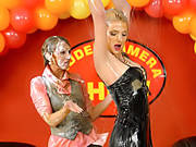Girls Covered In Food