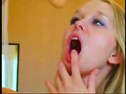 Delicious Russian Golden-haired Play With Her Hawt Body On Web Camera