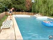 Lezb At Swimming Pool