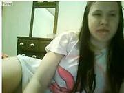 Very Cute Amateur Teen Teases On Video Chat In Her Bed