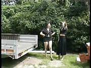 French Nudist Lesbians Parade Naked In Public